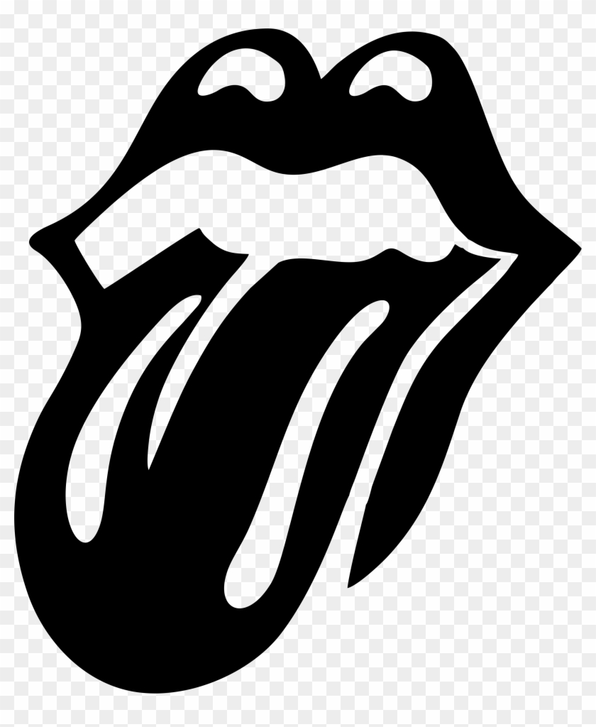 Png Black And White Rolling Stones Lazer Autocad Pinterest - Rolling Stones Logo Black And White Clipart #765235
