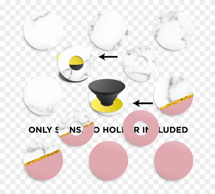 Marble Dusty Pink And Gold - Circle Clipart #765304