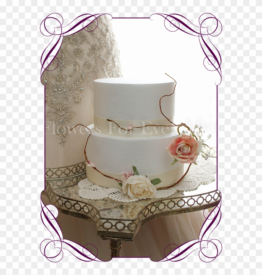Blush Vine Cake Topper Decoration Flowers For Ever - Bridesmaid Peony And Roses Bouquets Clipart