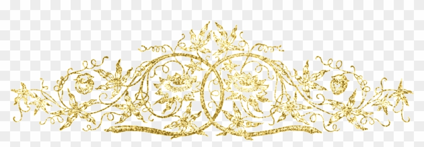 Golden Hand Painted Watercolor Vine Flower Transparent - Clip Art - Png Download