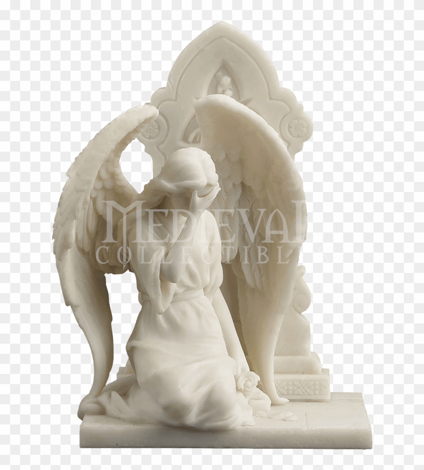 Picture Freeuse Weeping Kneeling By Tombstone Wu Medieval - Statue Clipart #765770