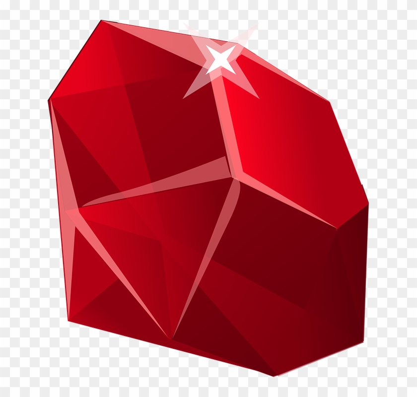 Crystals Clipart Mineral - Ruby Gemstone Cartoon - Png Download