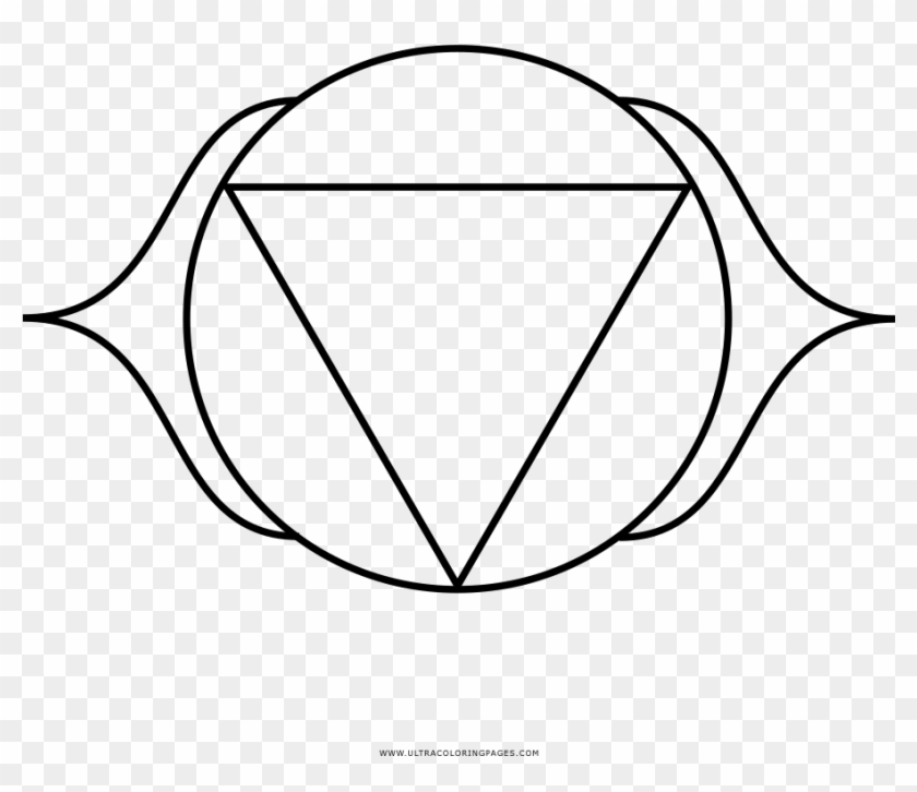 Third Eye Chakra Coloring Page - Line Art Clipart