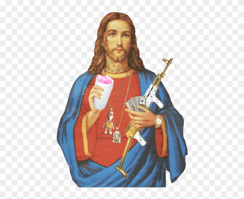 Jesus Codeine Louis Vuitton Rolex Gucci Mane Jesus - Jesus Trap God Clipart #766784