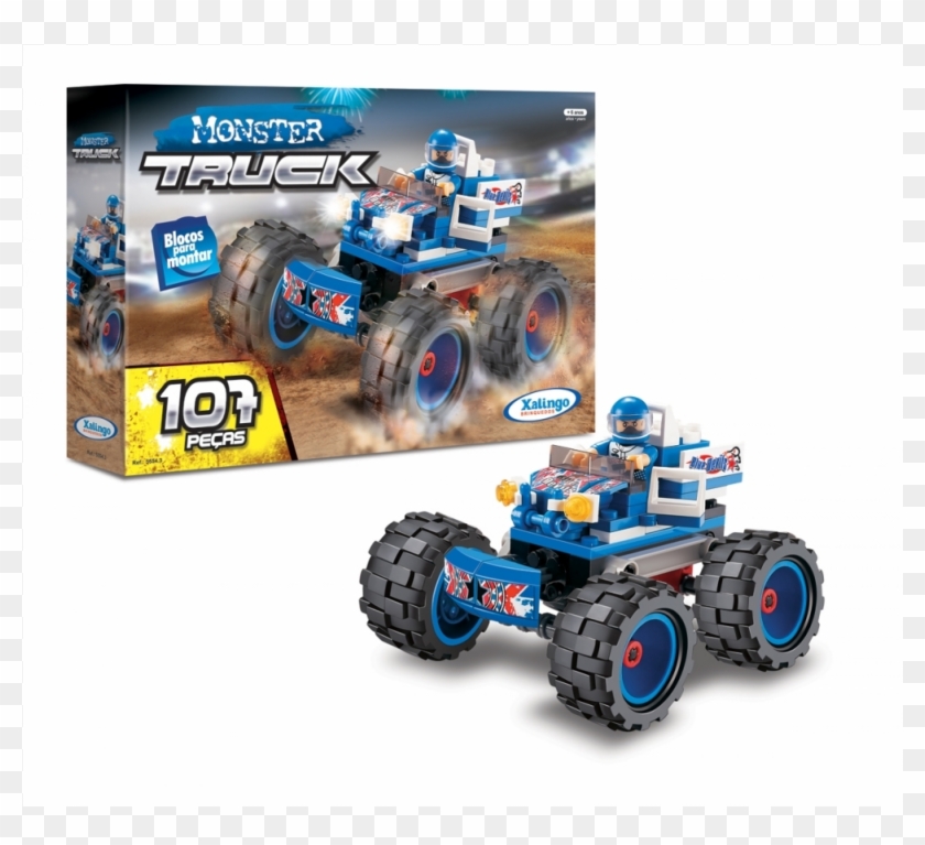 Blocks To Fit Monster Truck Blue - Monster Truck Xalingo Clipart #766806
