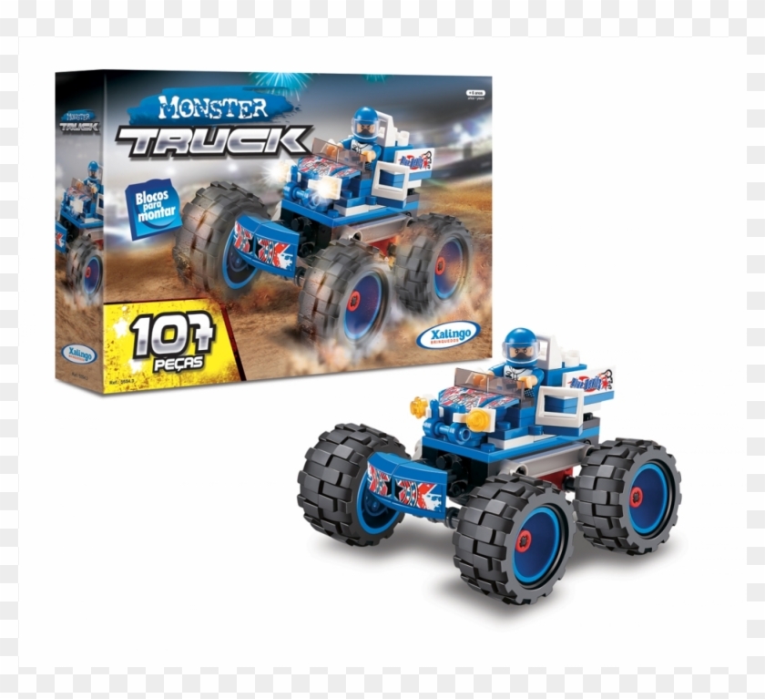 Blocks To Fit Monster Truck Blue - Monster Truck Xalingo Clipart