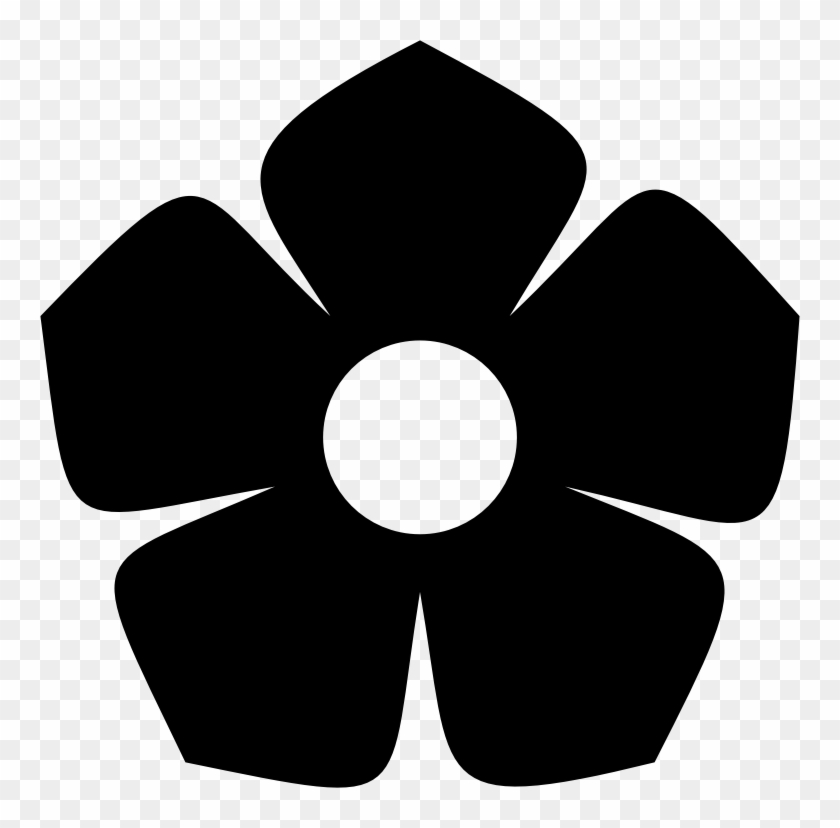 Simple Flower Silhouette Royalty Free Download - Flower Silhouette Clip Art - Png Download