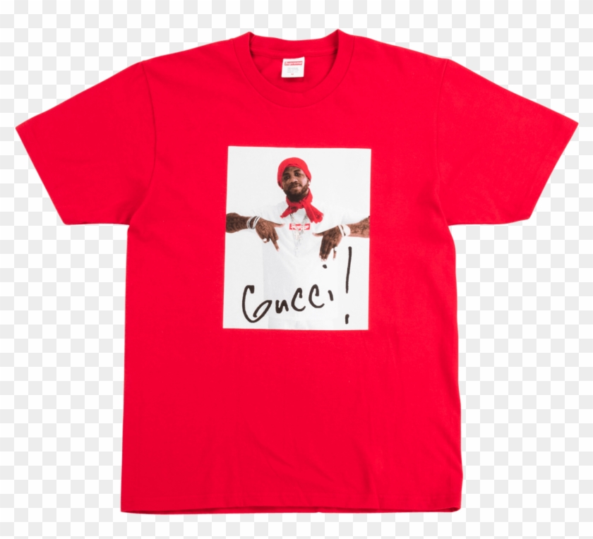 Supreme Gucci Mane Tee - Supreme Gucci Mane Tee Black Clipart #767081