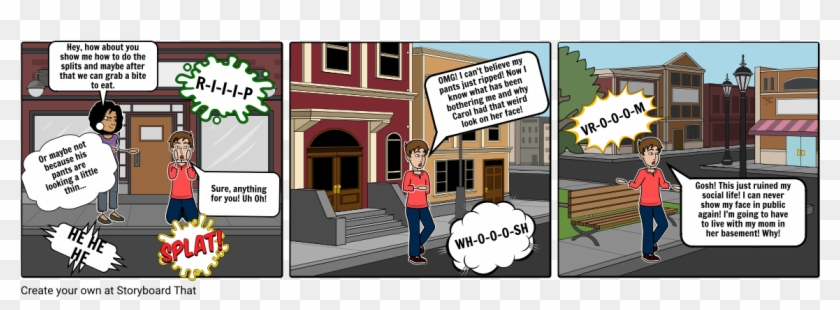 Marty And The Ripped Pants - Cartoon Clipart