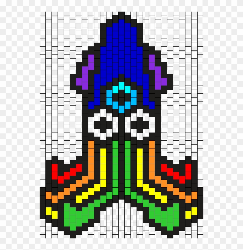 Rainbow Third Eye Squid Bead Pattern - Illustration Clipart #767336