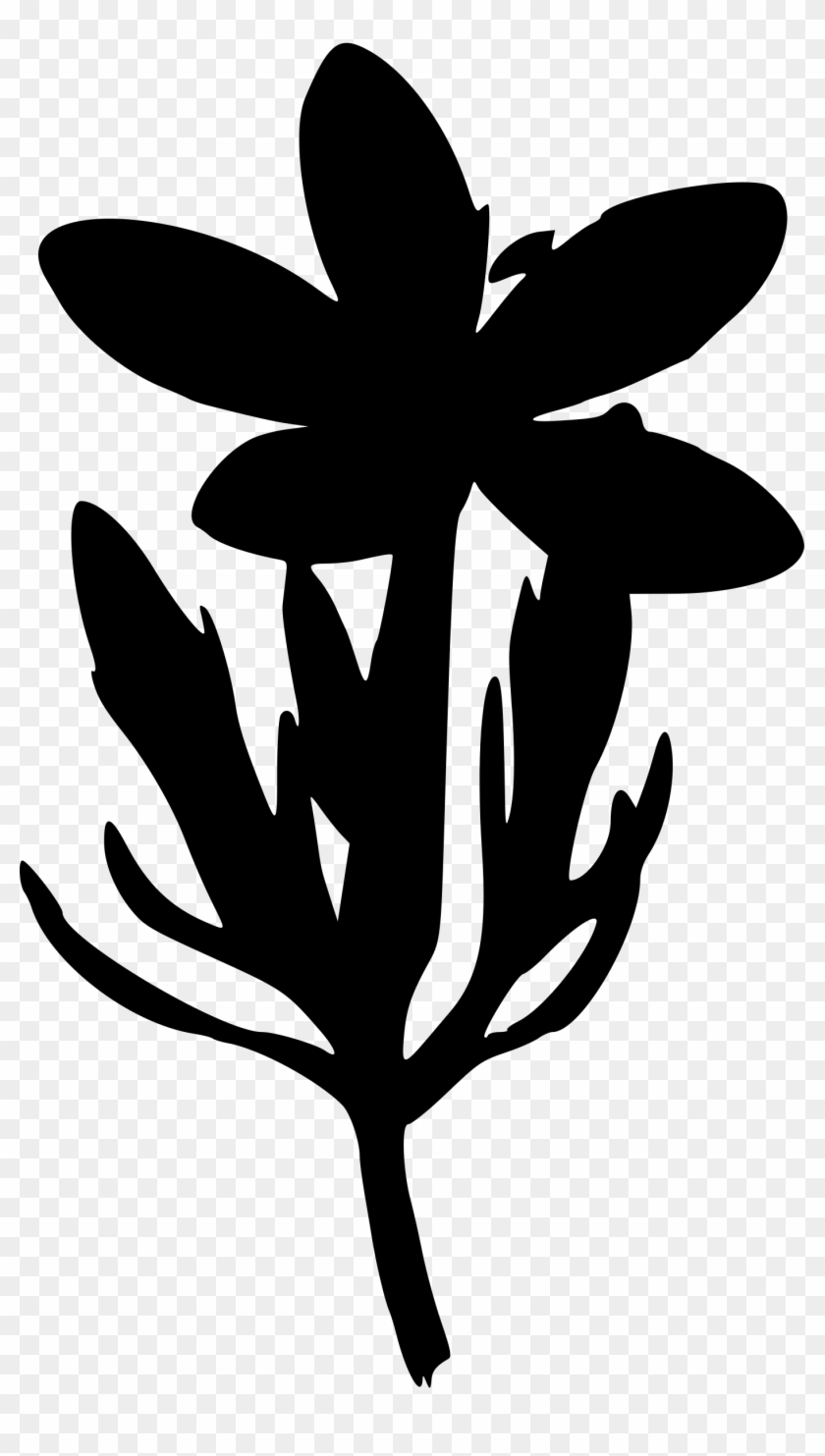 Medium Image - Flower Silhouette Transparent Clipart - Png Download #767365