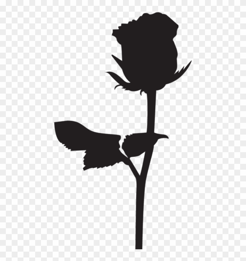 Free Png Rose Silhouette Png - Silhouette Of A Rose Clipart