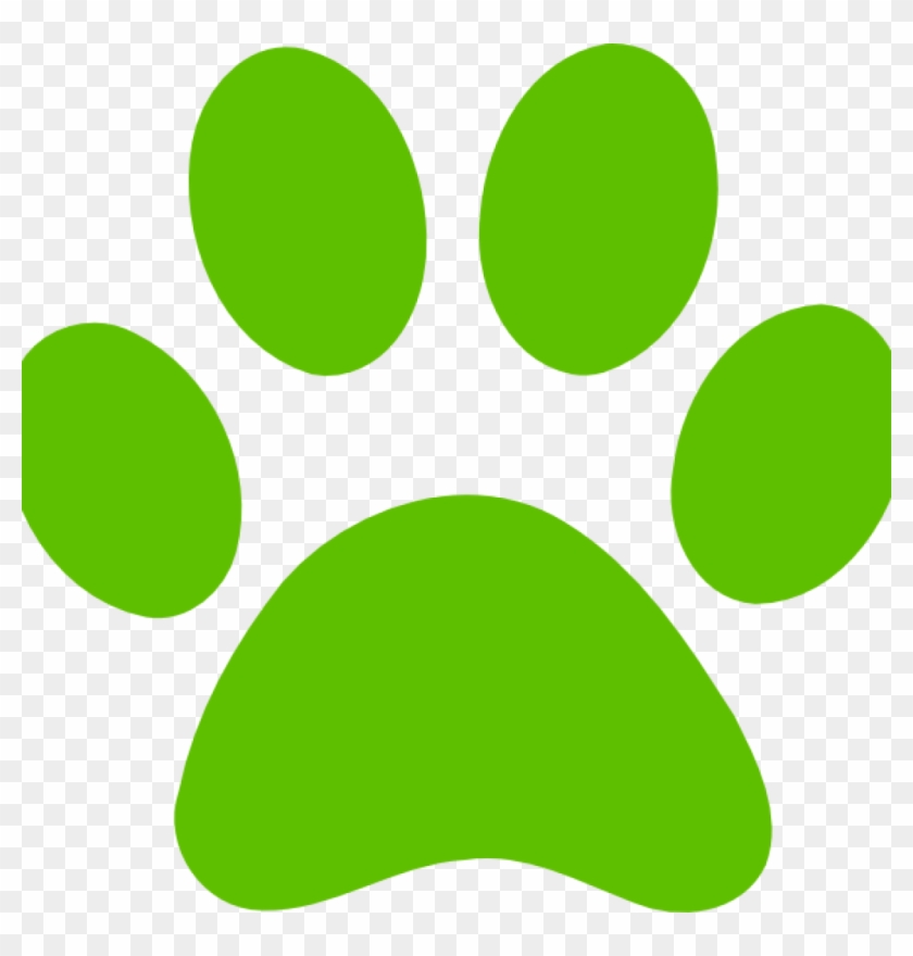 4546539 Cat Paws Clipart - Green Dog Paw Print - Png Download