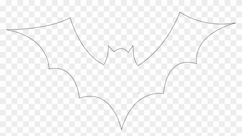 Printable Halloween Bats - Line Art Clipart #768043
