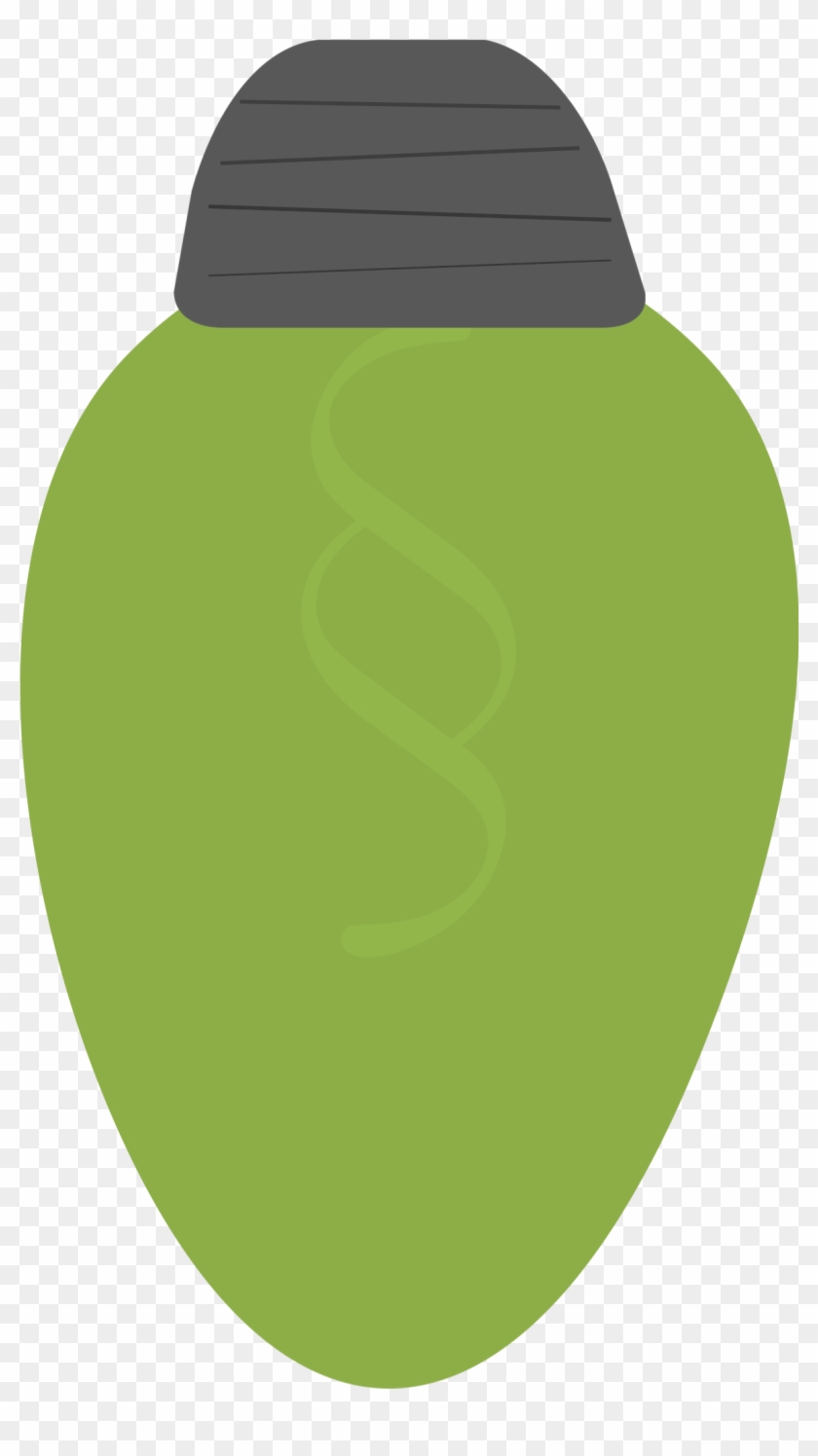 Christmas Light Printable Light Green - Individual Christmas Lights Clipart