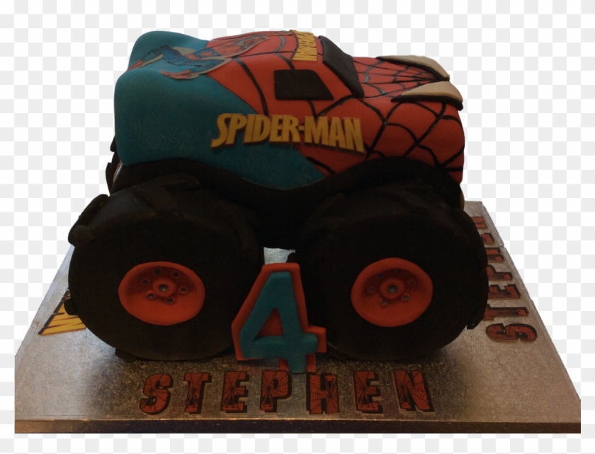 Spiderman Monster Truck - Spiderman Monster Truck Cake Clipart #768396