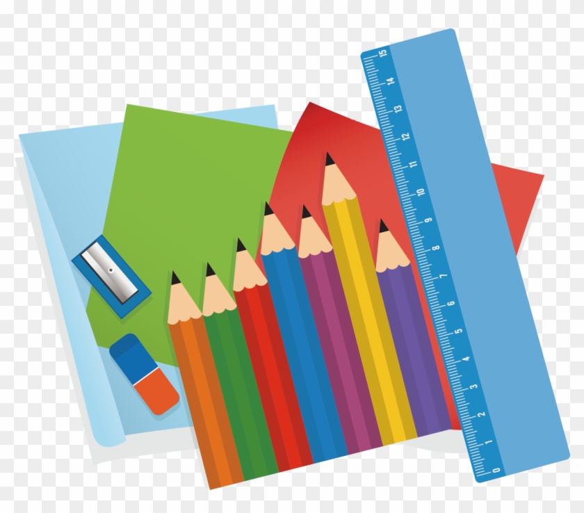 School Colored Pencil Banner Crayon - Colégio Plantão De Matrículas Clipart #768518