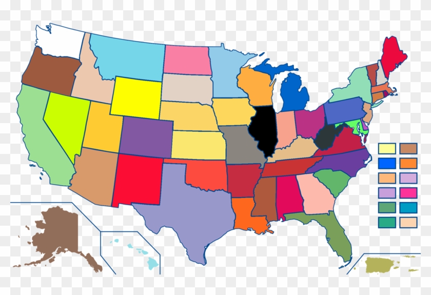 State Crayon Collection Map - Election Results 2018 By State Clipart