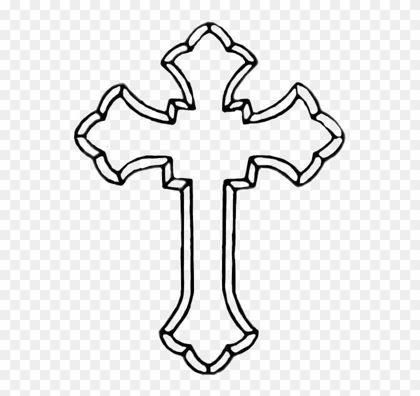 Report Abuse - Cross With Rosary Drawing Clipart