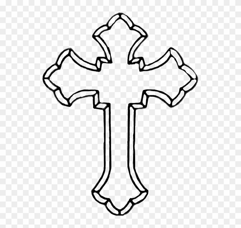 Report Abuse - Cross With Rosary Drawing Clipart #768677