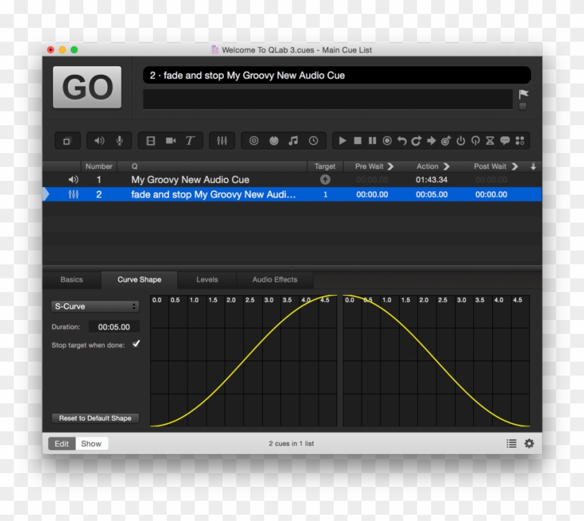 When Done Box Under The Duration Text Field Depending - Qlab 3 Clipart #768738