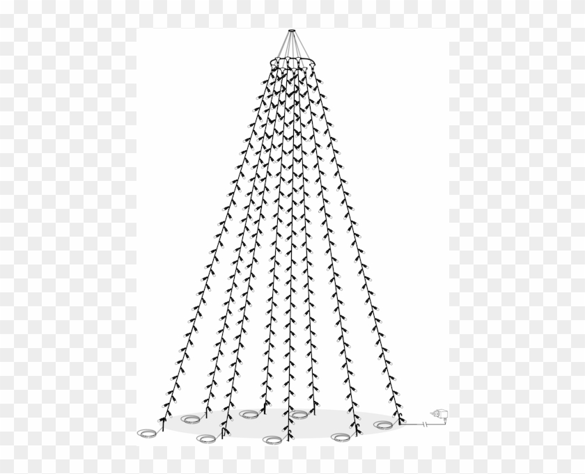Flagpole Lights Flagpole-tree - Flagpole Christmas Tree Uk Clipart #768740