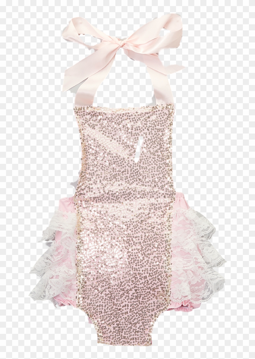 Pink Glitter Bubble Romper , Png Download - Crochet Clipart