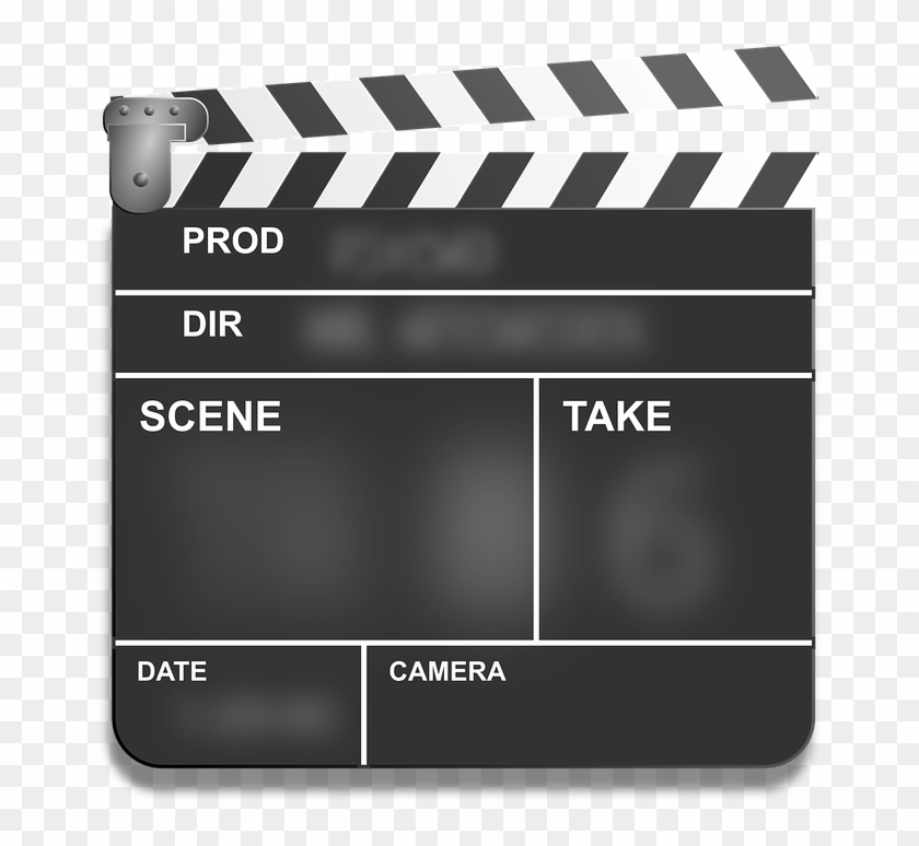 Clapper, Film, Motion Picture, Movies, Slate - Movie Invitation Template Clipart #769560