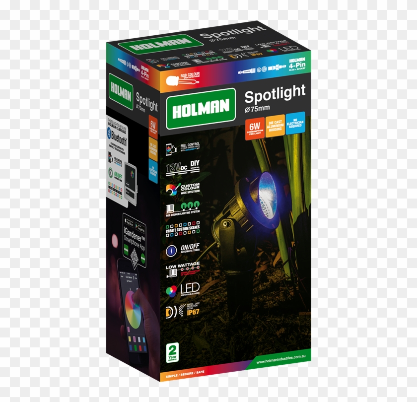 Holman 75mm Rgb Colour Spotlight - Smartphone Clipart #769591