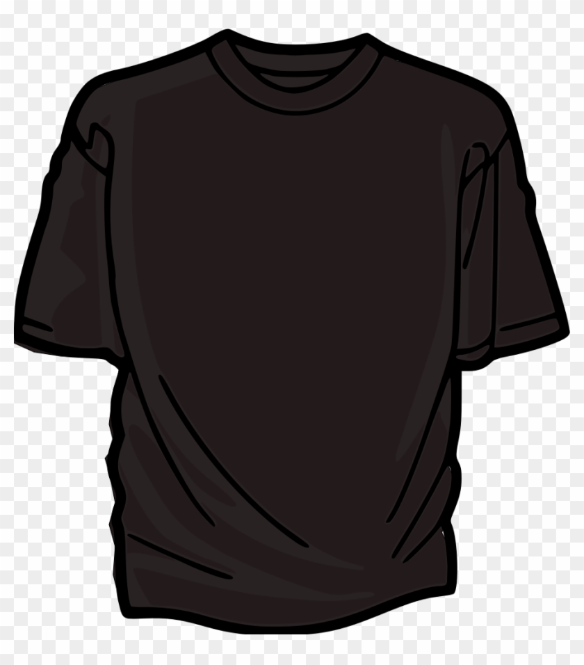 White Fade Png , Png Download - Sketch Of A Black T Shirt Clipart #769756