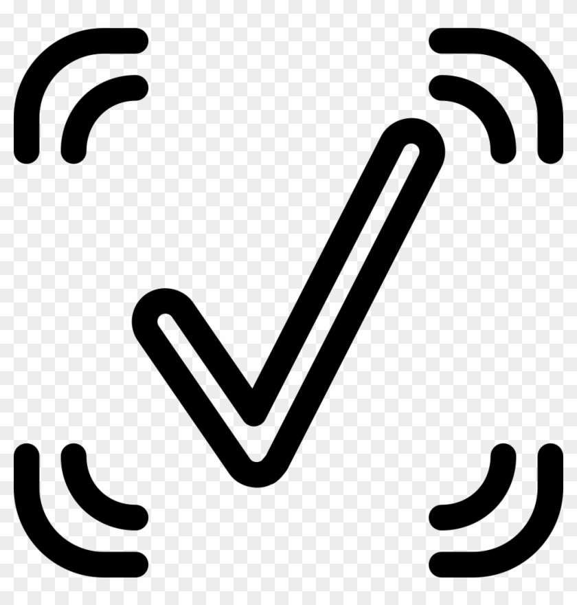 Verification Mark In Rounded Square Corners Comments - Focus Lines Png Clipart