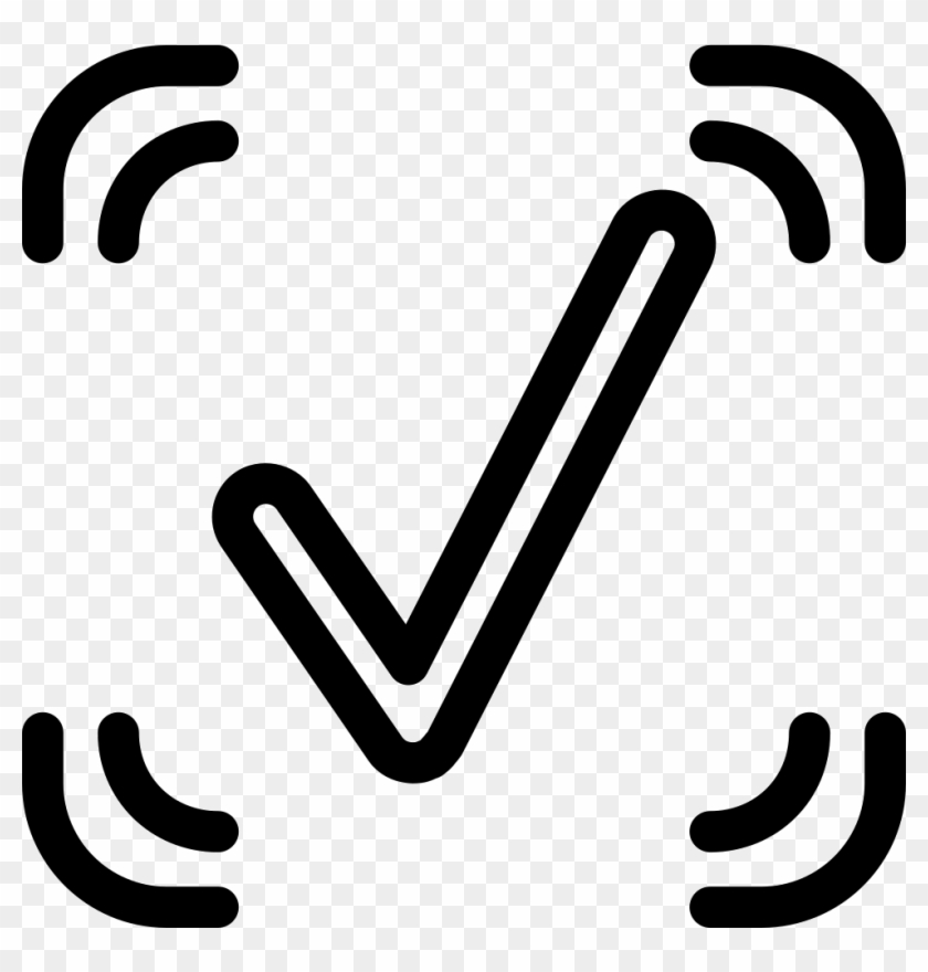 Verification Mark In Rounded Square Corners Comments - Focus Lines Png Clipart #769917