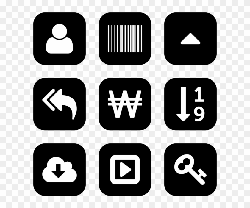 Bfa Icon In Style Flat Rounded Square White On Black - Vector Girlfriend Icon Clipart