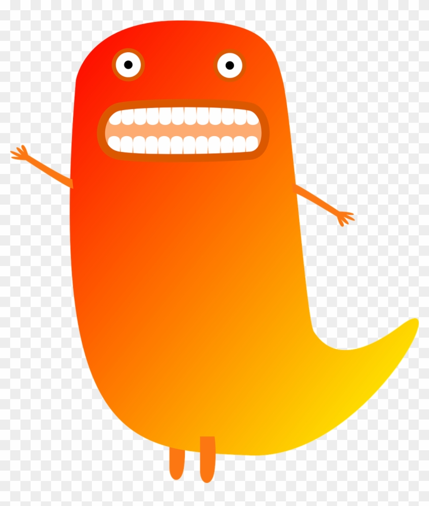 Orange Monster Clip Art - Png Download #770512