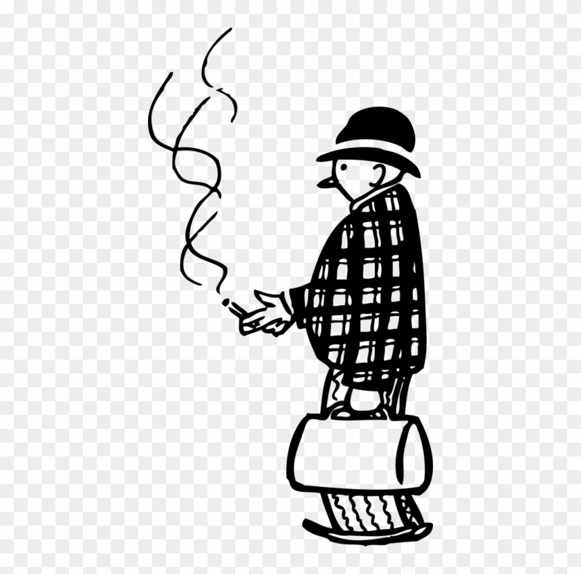 Tobacco Pipe Tobacco Smoking Cigarette - Man Smoking Cigar Png Clipart #770984