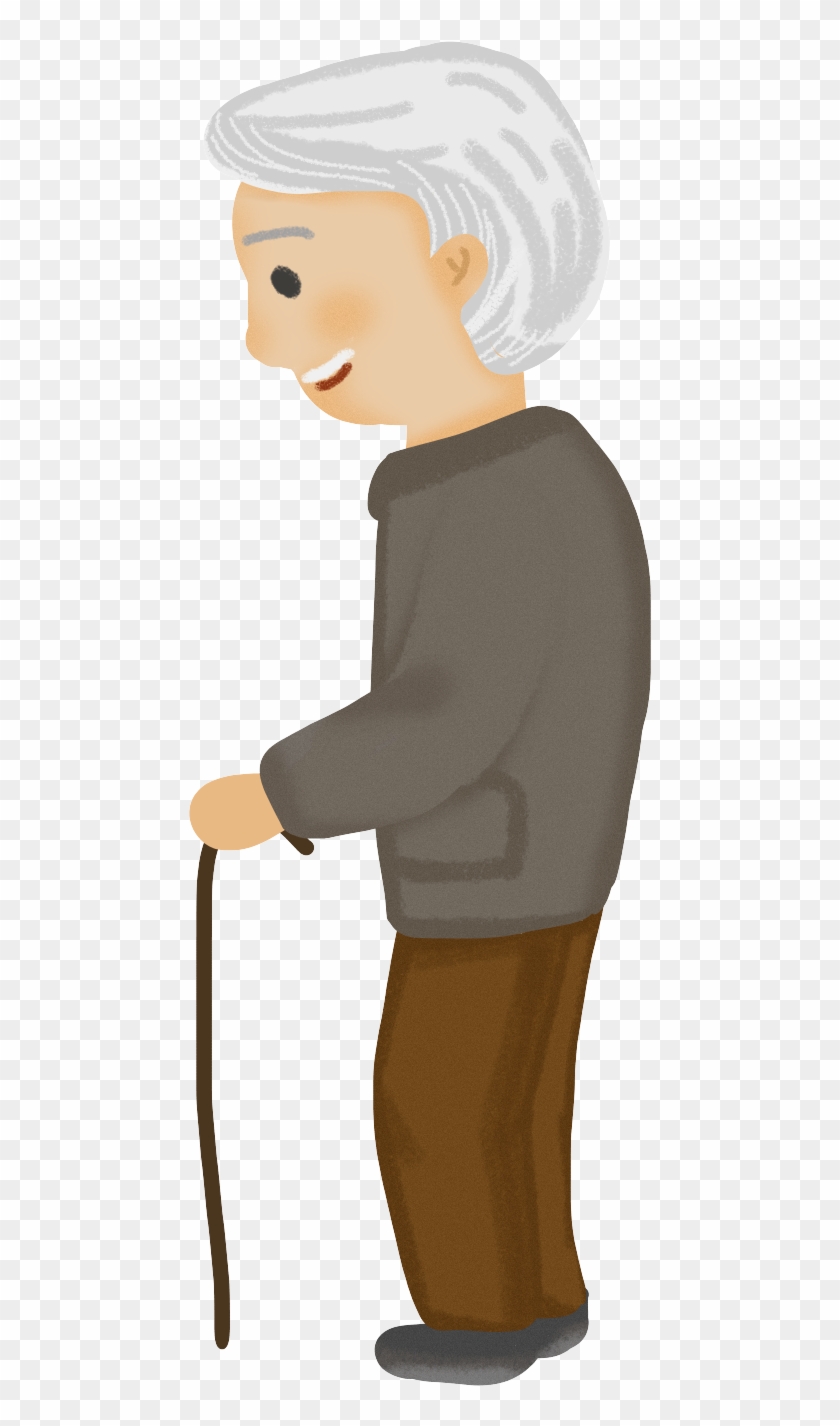 Cartoon Hand Drawn Simple Crutch Png And Psd - Cartoon Clipart #771190
