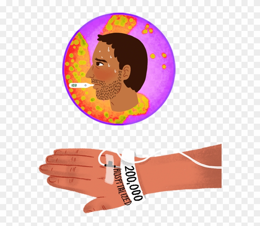 One Very Sick Person - Illustration Clipart #771349