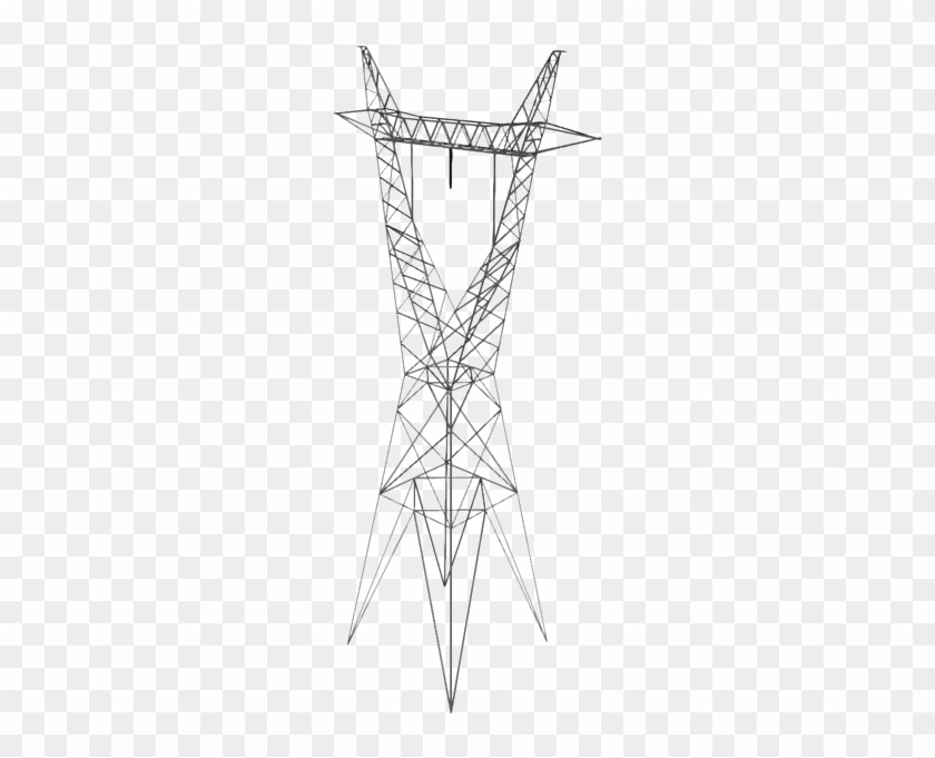 Transmission Tower Png Transparent Image - Sketch Clipart