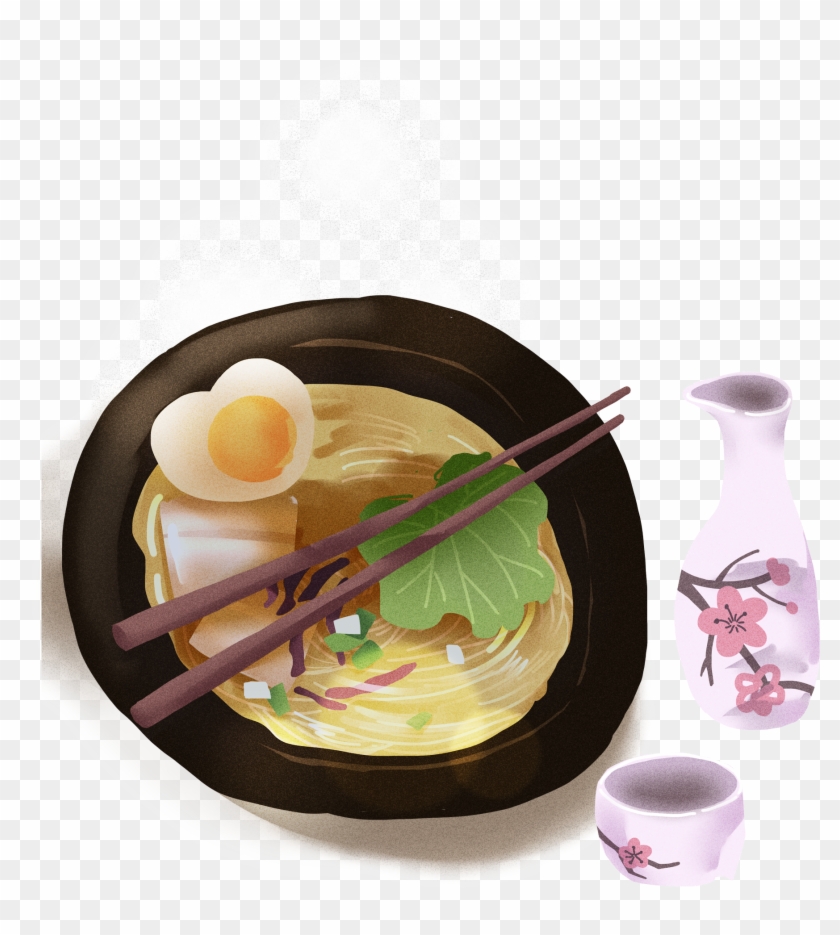 Disegnato A Mano Gourmet Cibo Ramen Png E Psd - Naengmyeon Clipart #772180