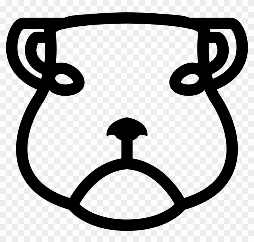 Dog Face Frontal Outline Comments - Dog Clipart #772305