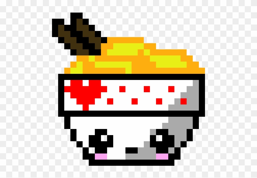 Ramen - Kawaii Food Perler Bead Designs Clipart