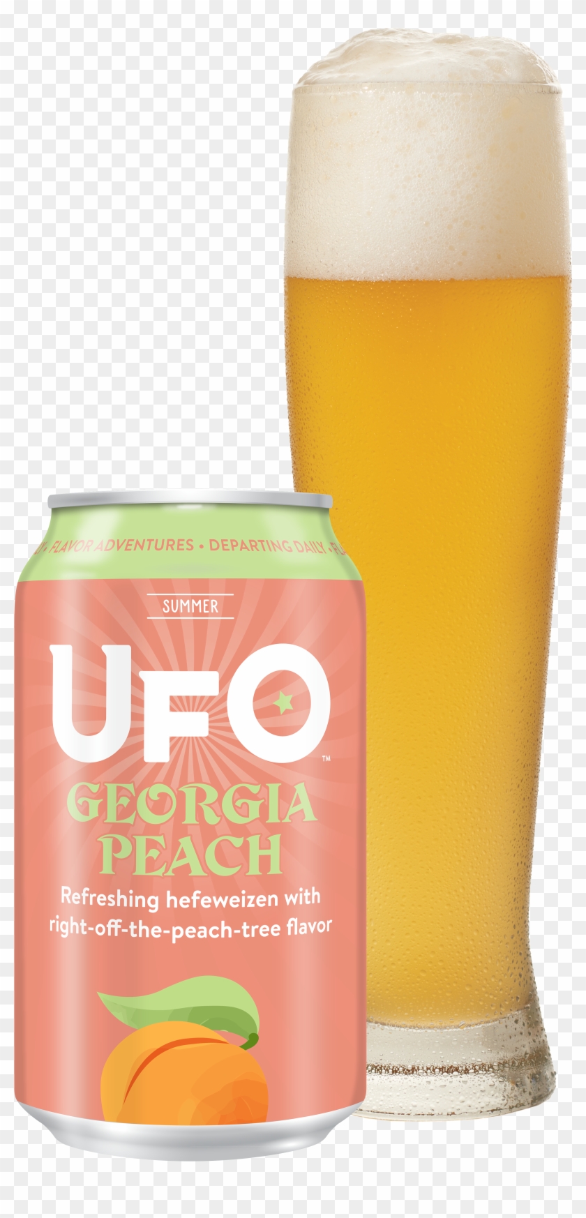 Ufo Georgia Peach Can & Glass, Pdf - Ale Clipart