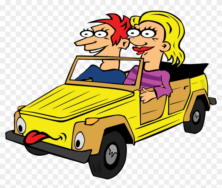 Clip Royalty Free Library Girl And Boy In Self Driving - Car Cartoon Gif Png Transparent Png