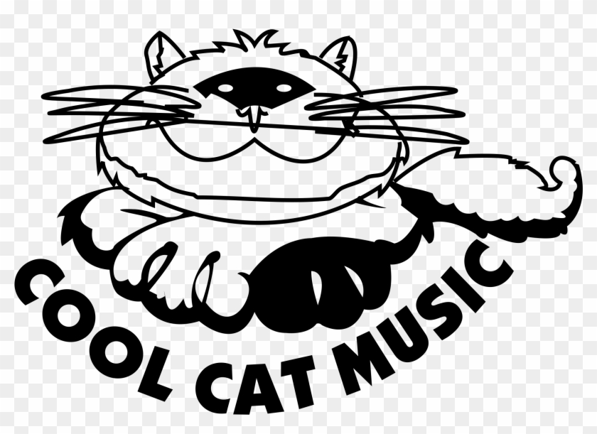 Cool Cat Music Logo Png Transparent - Cat Music Clipart