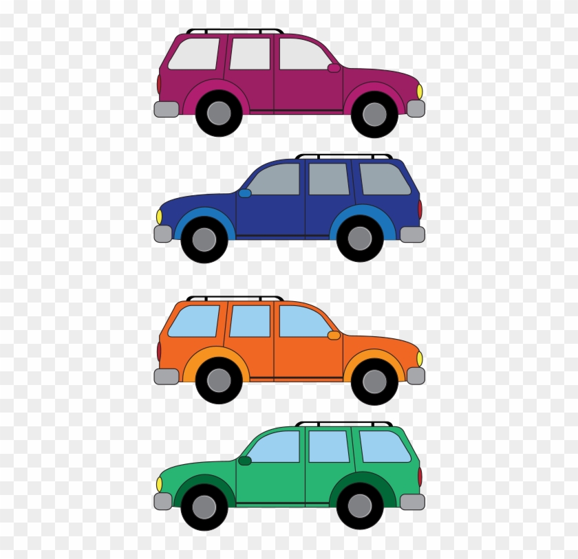Suv Cars Cartoon Clipart, Vector Clip Art Online, Royalty - 5 Cars Clipart - Png Download