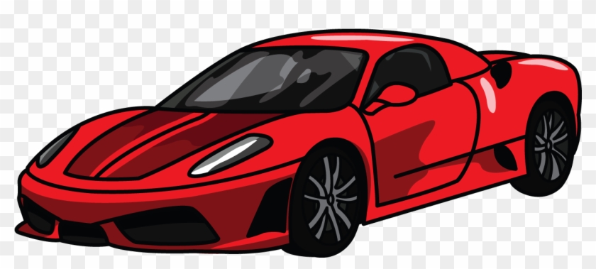 1280 X 720 9 - Cartoon Ferrari Clipart