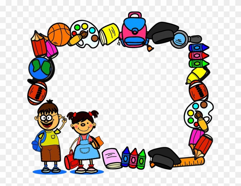 School Border Png File - Page Border Design For School Clipart