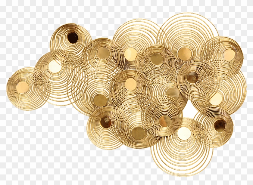 Golden Metal Element Ring Png - Brass Clipart