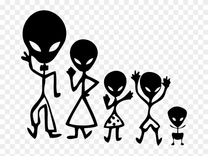 Alien Stick Figure Family - Stick Figure Family Of 4 Clipart