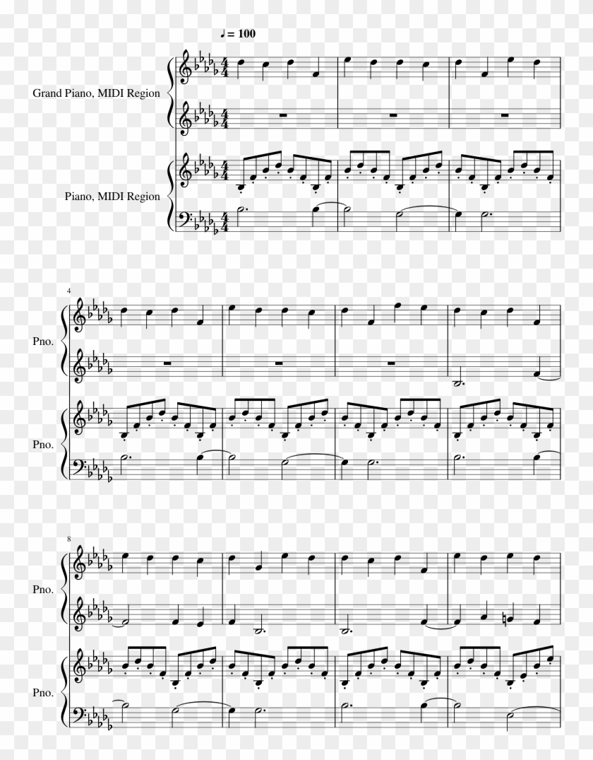 Lg-208808127 Sheet Music 1 Of 9 Pages - Nier Automata City Ruins Piano Clipart #775400